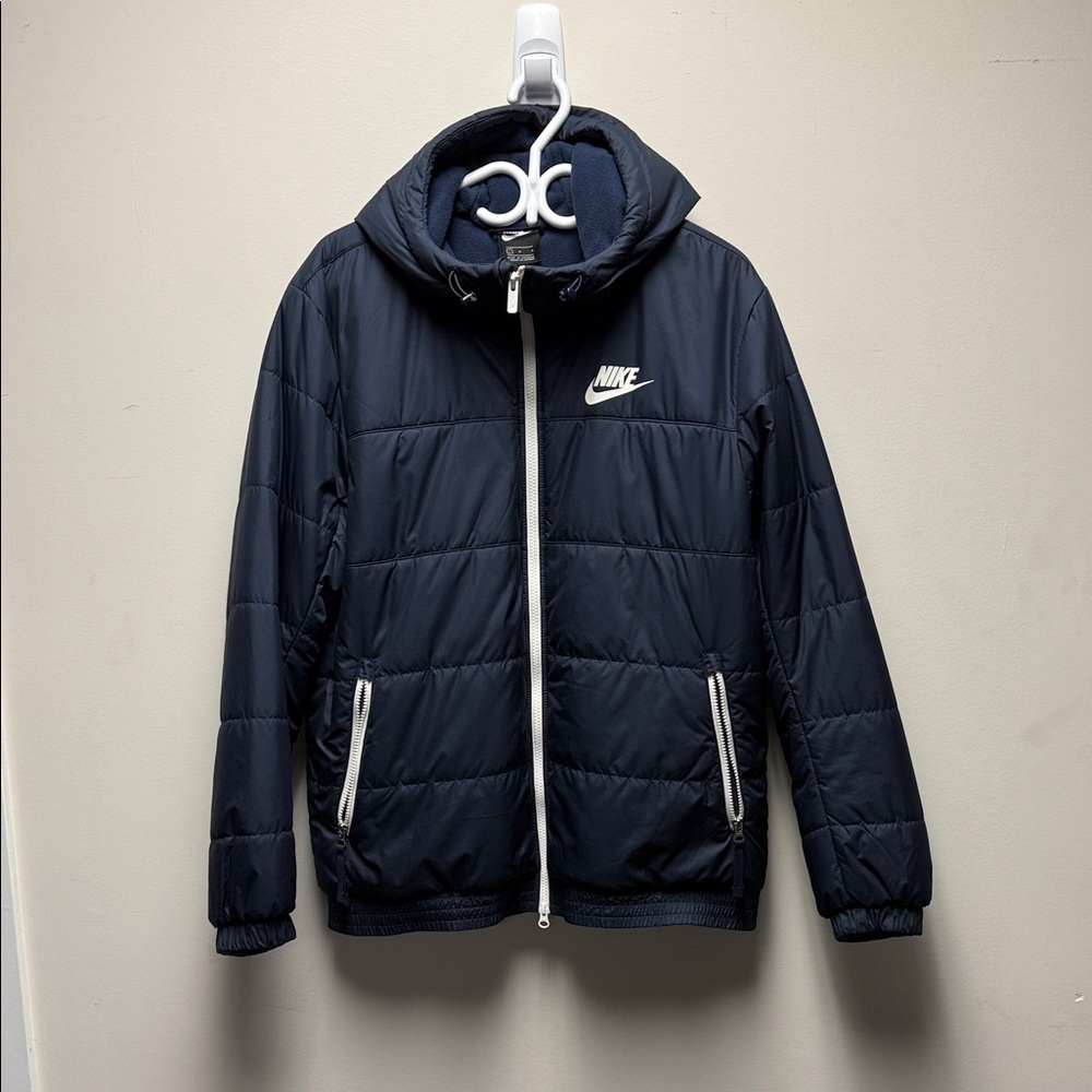 Nike Dark Blue Primaloft Puffer Jacket with White Details